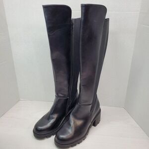 JustFab‎ Knee-High Boot Ayden-E Wide Calf Zipper Close NWOB Fast Shipping